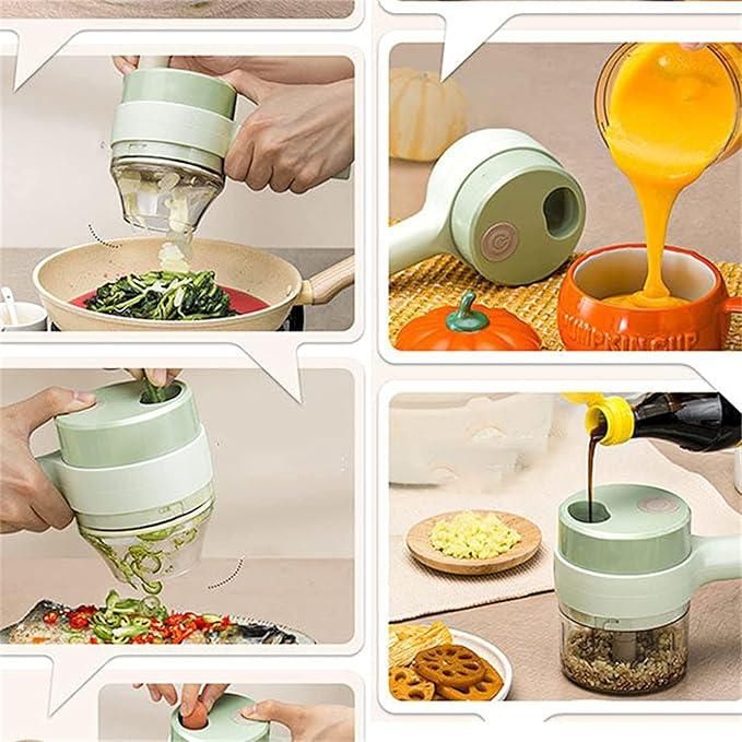 4 in 1 Portable Electric Vegetable Cutter Set www.trikaro.com