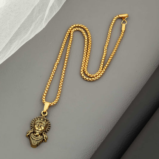 Lord Hanuman Pendant with Chain www.trikaro.com