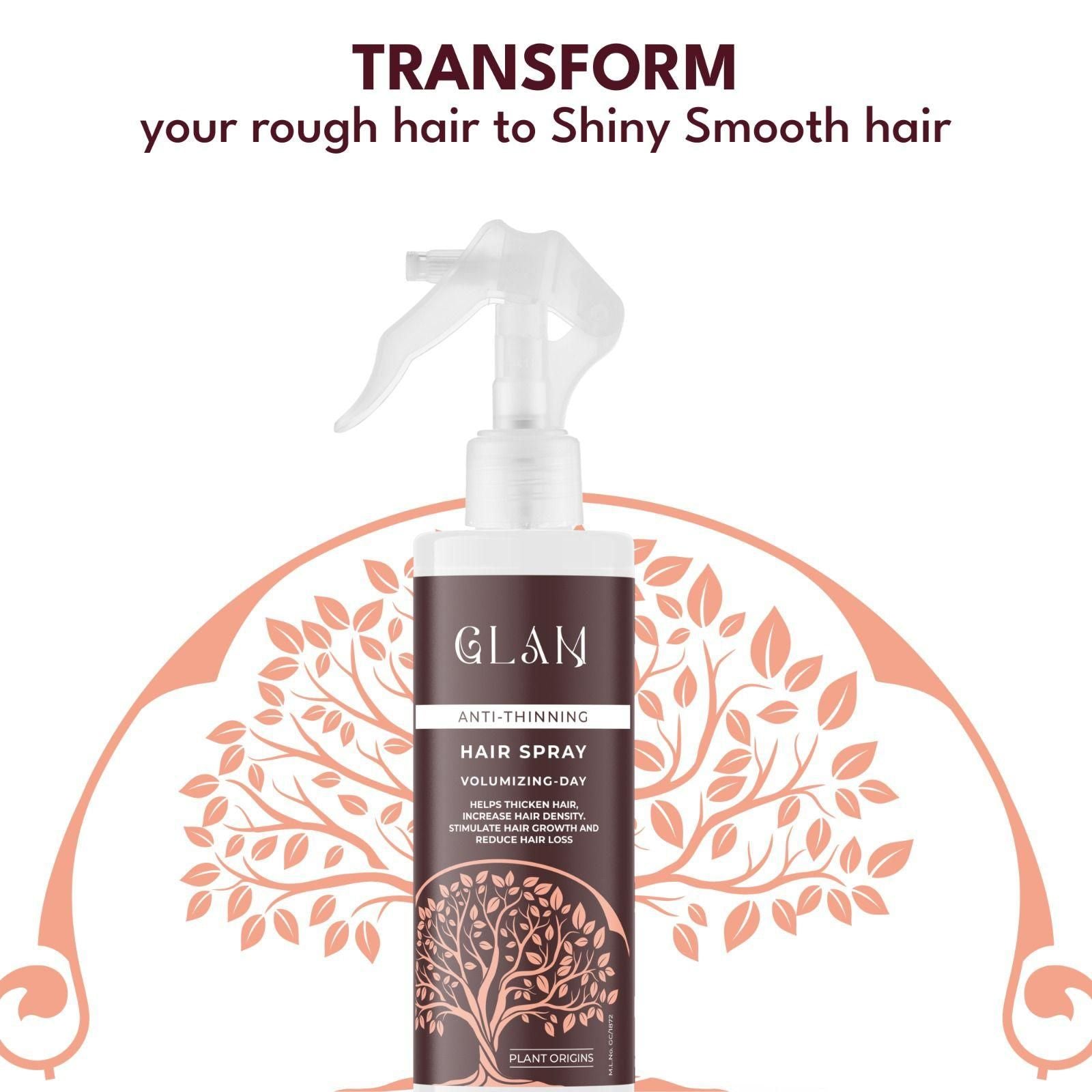 Glam Anti-Thinning Hair Spray - Volumizing Day Spray 100ml (Pack of 2) www.trikaro.com