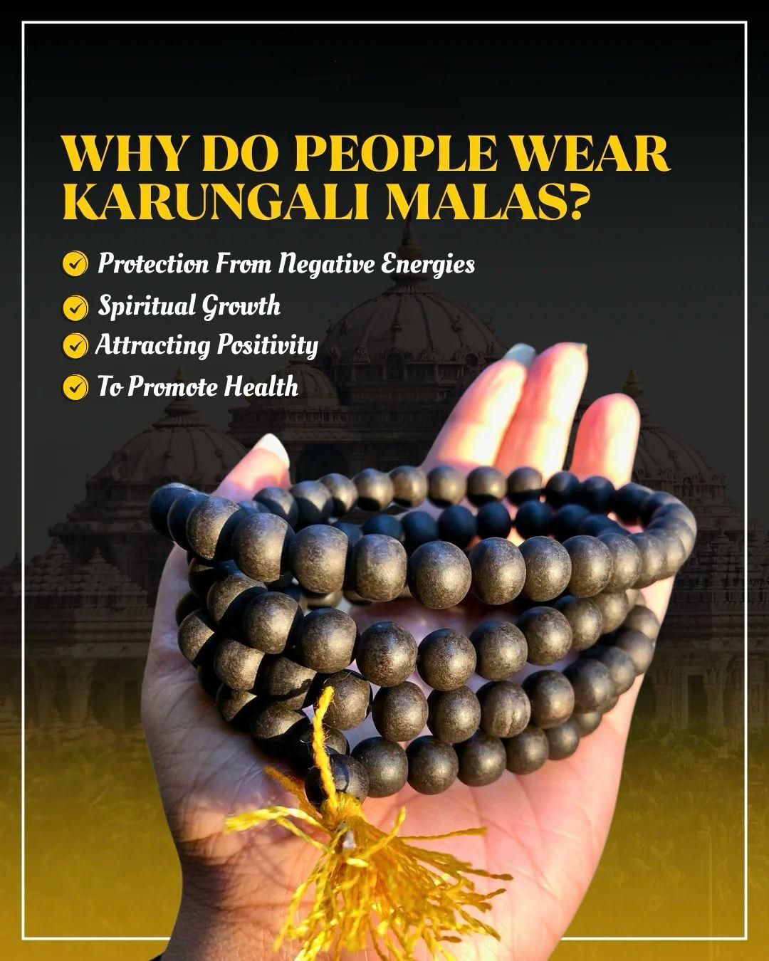 Original Karungali Mala 108 Beads Ebony Wood www.trikaro.com
