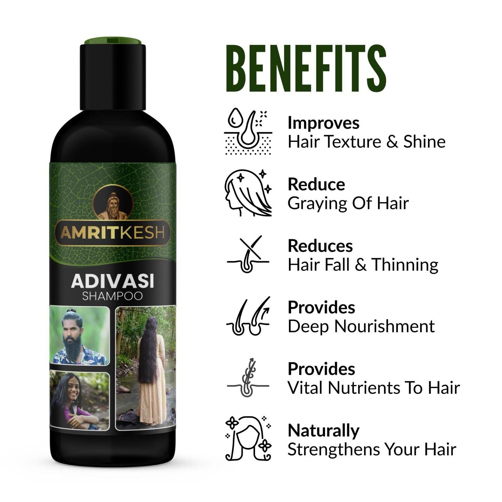 Amritkesh Adivasi Shampoo 100ml - Unleash the Power of Nature www.trikaro.com