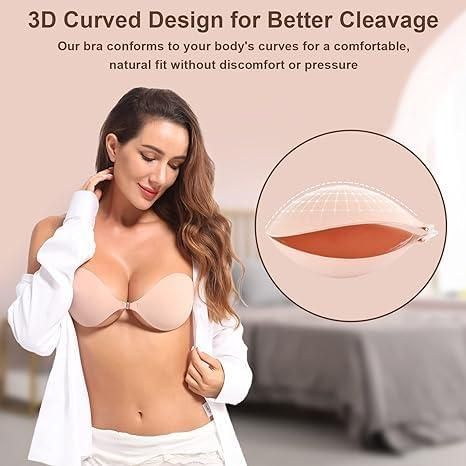 Front Open Sticky Padded Cup Bra www.trikaro.com