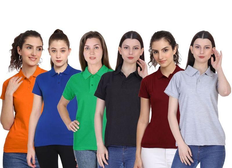 Ketex Cotton Blend Polo Neck T-shirt (Pack Of 5) www.trikaro.com