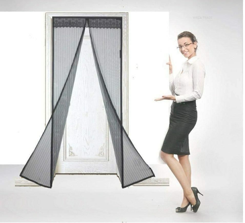 Door Curtain-Mesh Screen Net Home Magnetic Foldable Anti Mosquito Door Curtains (Pack of 2)  www.trikaro.com