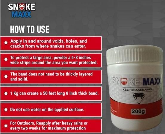 Snake Maxx Non-Toxic Biodegradable Pet-Friendly Snake Repellent Powder 200g www.trikaro.com