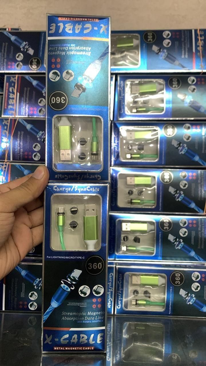 Fast 3 in 1 Multiple Pin With LED Light Magnetic Charging Charging Pad - Assorted color www.trikaro.com