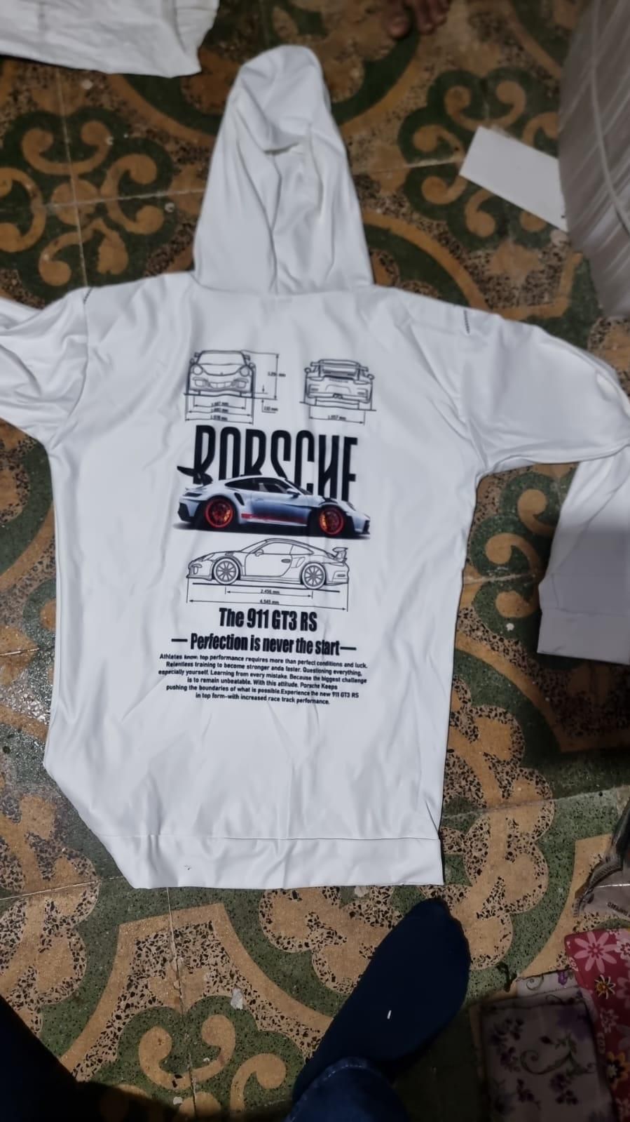 Men's Graphic Print white Hooide by www.trikaro.com