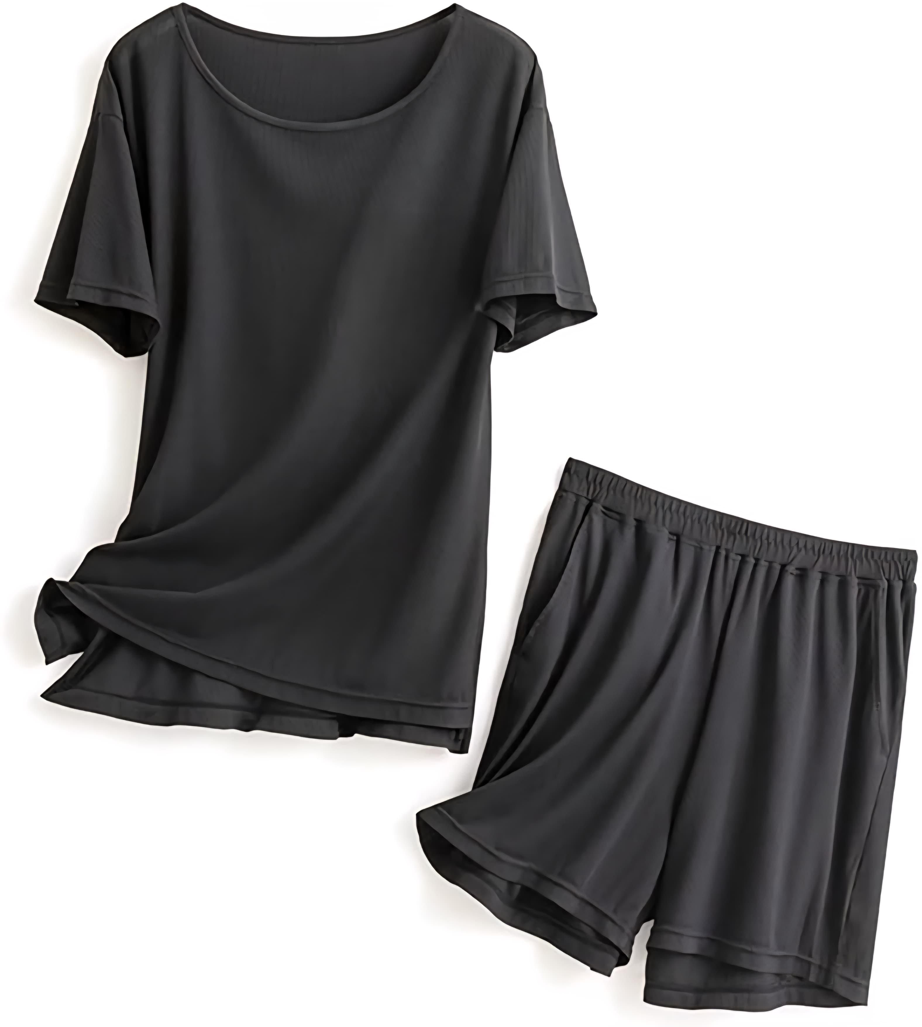 Solid Couple Co-Ord Set (T-Shirt & Shorts) www.trikaro.com