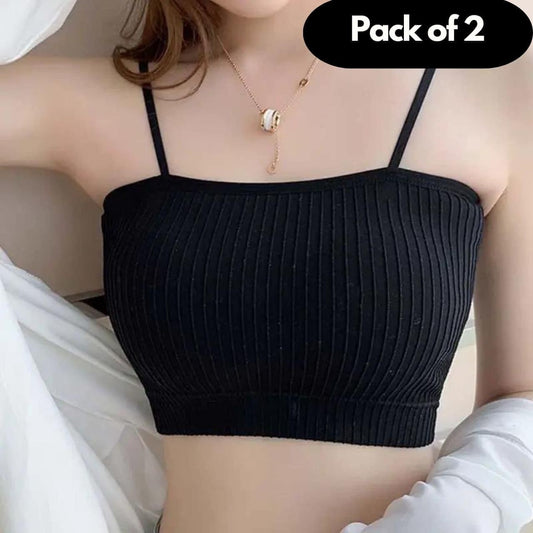 Seamless Silk Padded Bralette Bra Pack of 2 www.trikaro.com