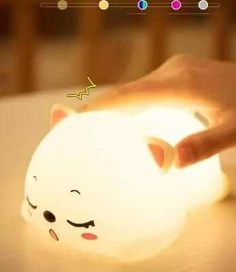 Silicon Snoring Cat Night Light Night Lamp www.trikaro.com