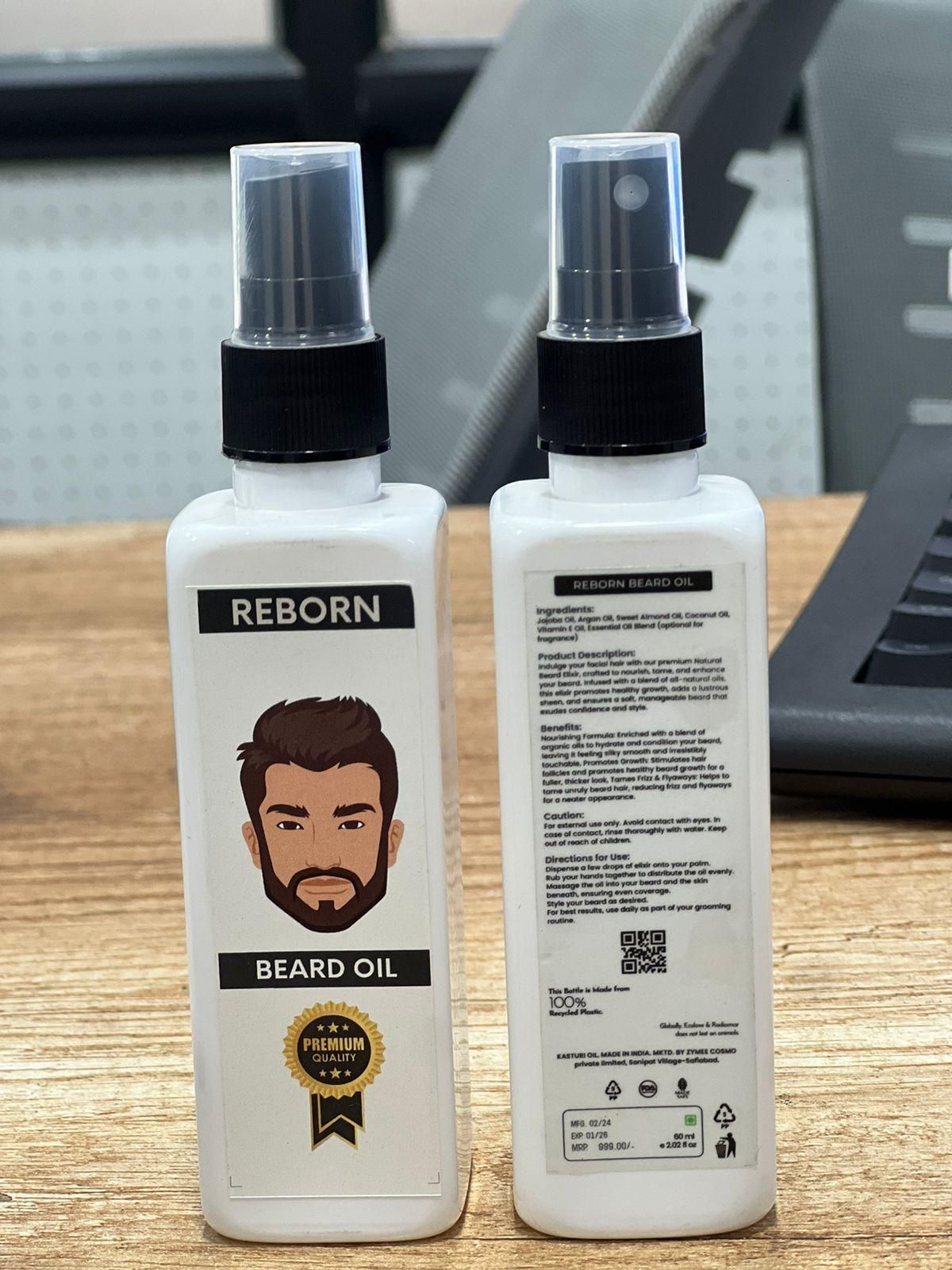 Reborn Beard Oil 100ml - Nourish and Revitalize Your Beard www.trikaro.com
