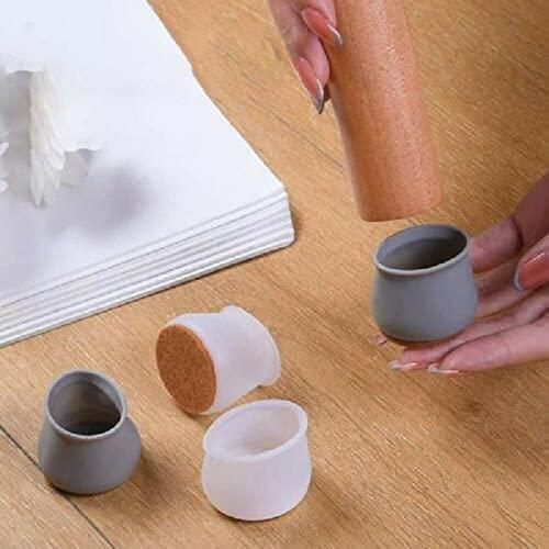 NOBILEA Silicone Chair Leg Protectors with Felt for Hardwood Floors (6PCS), Silicone Furniture Leg Cover Pad for Protecting Floors from Scratches and Noise, Smooth Moving for Chair Feet. www.trikaro.com