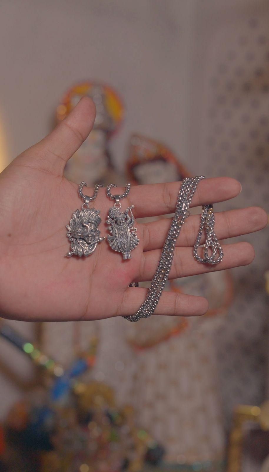 Krishna & Shreenathji Pendant with Chain Buy 1 Get 1 Free www.trikaro.com
