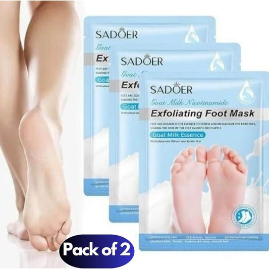Exfoliating Foot Mask Goat Milk Pack of 2 www.trikaro.com