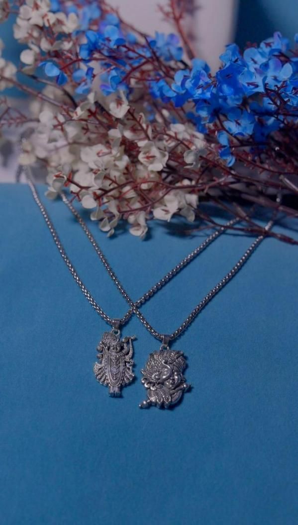 Krishna & Shreenathji Pendant with Chain Buy 1 Get 1 Free www.trikaro.com