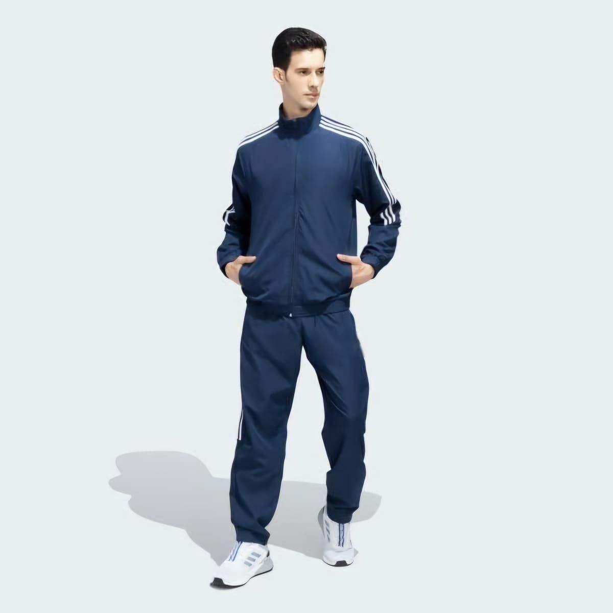Men's Side Stripe 4 Way Lycra Track Suit www.trikaro.com