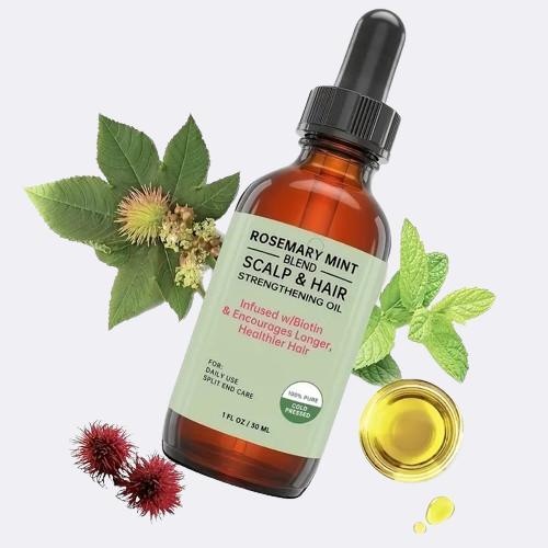 Rosemary Mint Scalp & Hair Strengthening Oil www.trikaro.com