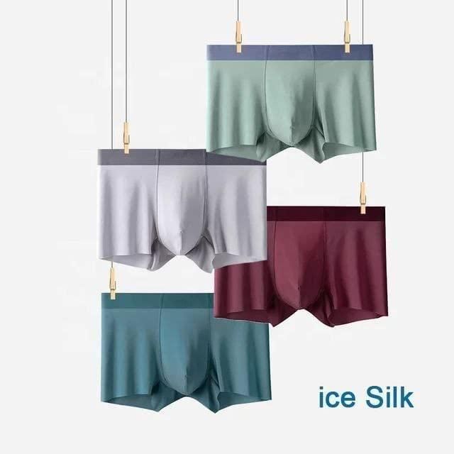 Men's Ice Silk Briefs Boxers (Pack of 3) by www.trikaro.com