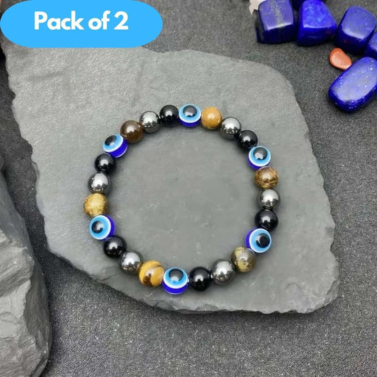 Devil's Eye Bohemian Bracelet Pack of 2 www.trikaro.com