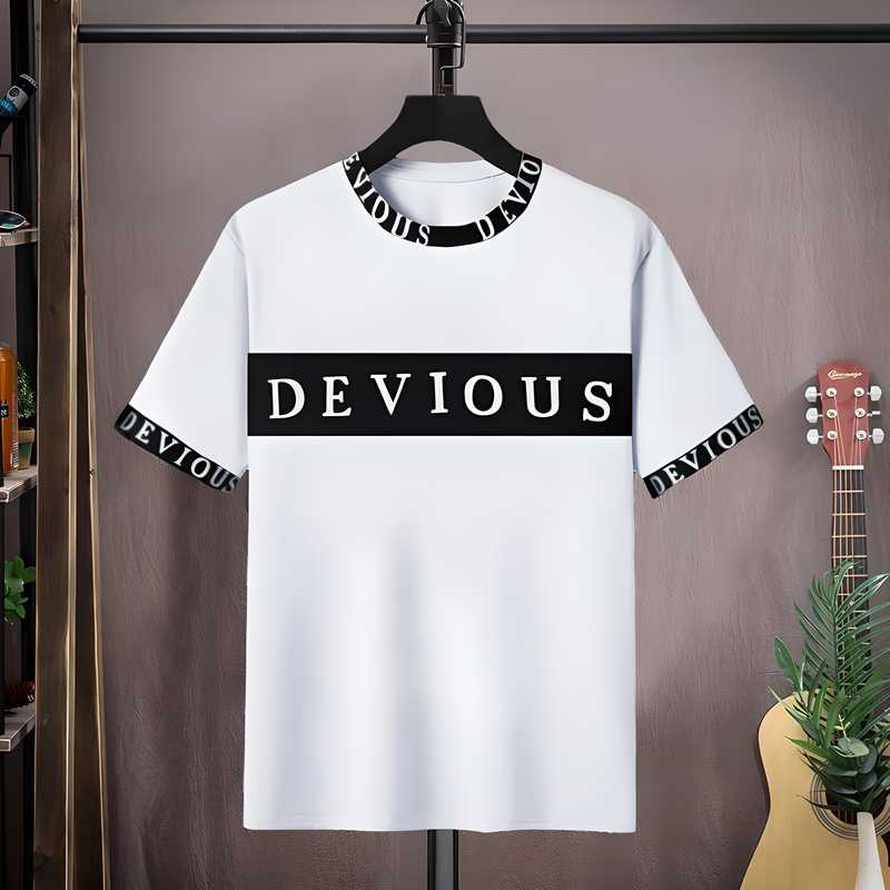 Cotton Blend Printed Full Sleeves Mens Round Neck T-Shirt by www.trikaro.com