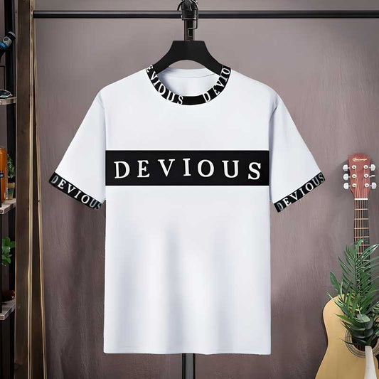 Cotton Blend Printed Full Sleeves Mens Round Neck T-Shirt by www.trikaro.com