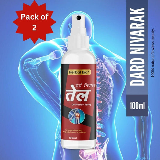 Herbal Era Dard Nivarak Spray Tel 100ml - Natural Pain Relief Formula (Pack of 2) www.trikaro.com