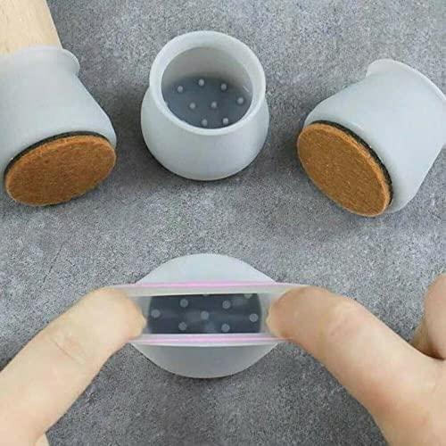 NOBILEA Silicone Chair Leg Protectors with Felt for Hardwood Floors (6PCS), Silicone Furniture Leg Cover Pad for Protecting Floors from Scratches and Noise, Smooth Moving for Chair Feet. www.trikaro.com