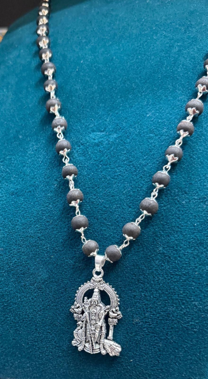 Karungali Mala With Murgan Locket www.trikaro.com