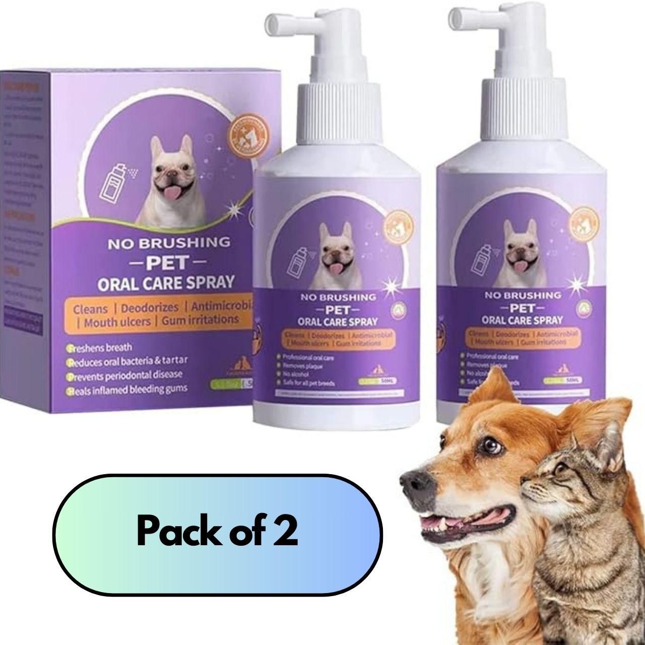 No Brushing Pet Oral Care Spray 100ml Pack of 2 www.trikaro.com