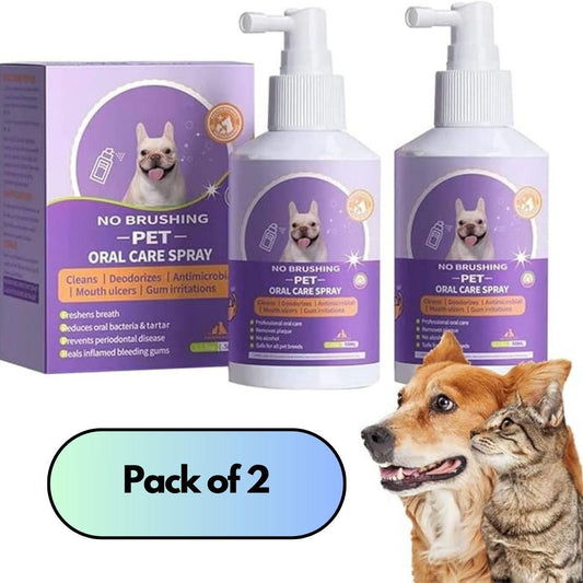 No Brushing Pet Oral Care Spray 100ml Pack of 2 www.trikaro.com