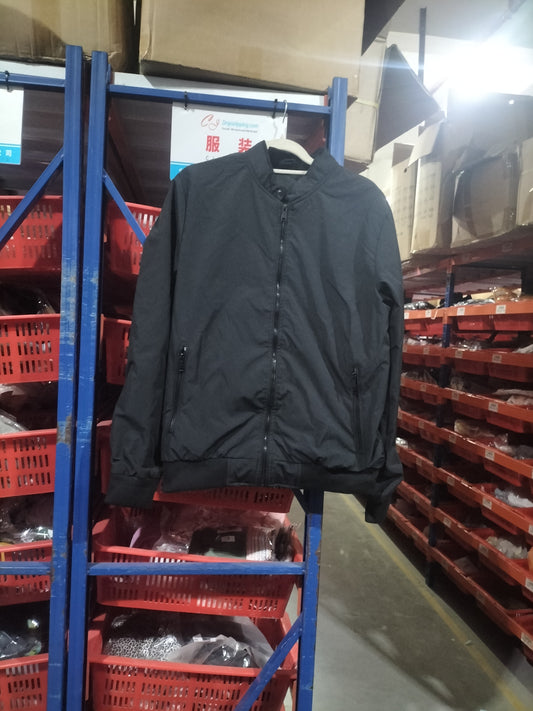 Men's Zip-up Jacket With Pockets Casual Solid Stand Collar Long Sleeve Top Outwear Clothing by www.trikaro.com