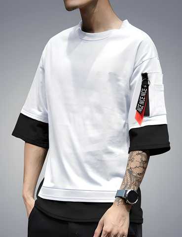 Cotton Blend Solid Half Sleeves T-Shirts by www.trikaro.com
