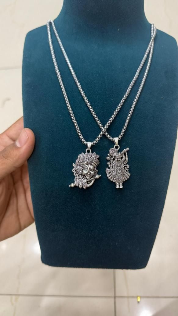 Krishna & Shreenathji Pendant with Chain Buy 1 Get 1 Free www.trikaro.com