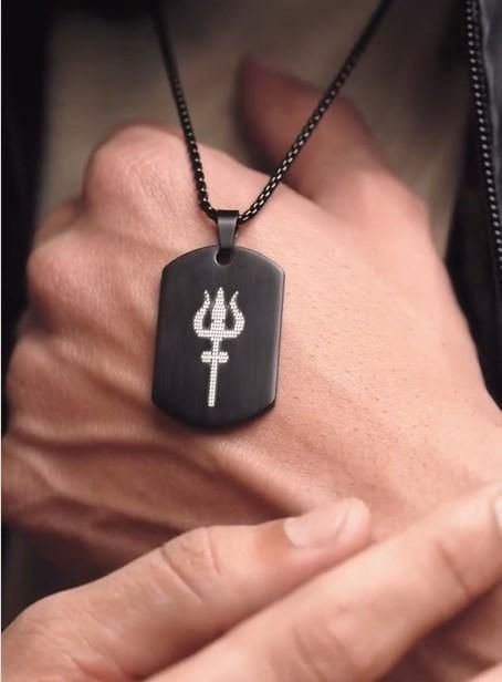 Mahadev Trishul Pendant with Chain www.trikaro.com