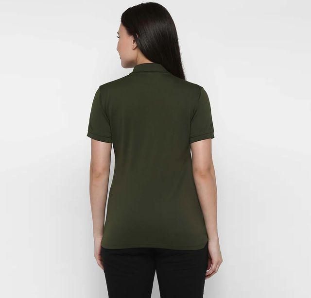 Ketex Bottle Green Cotton Blend Polo Neck Tshirt www.trikaro.com
