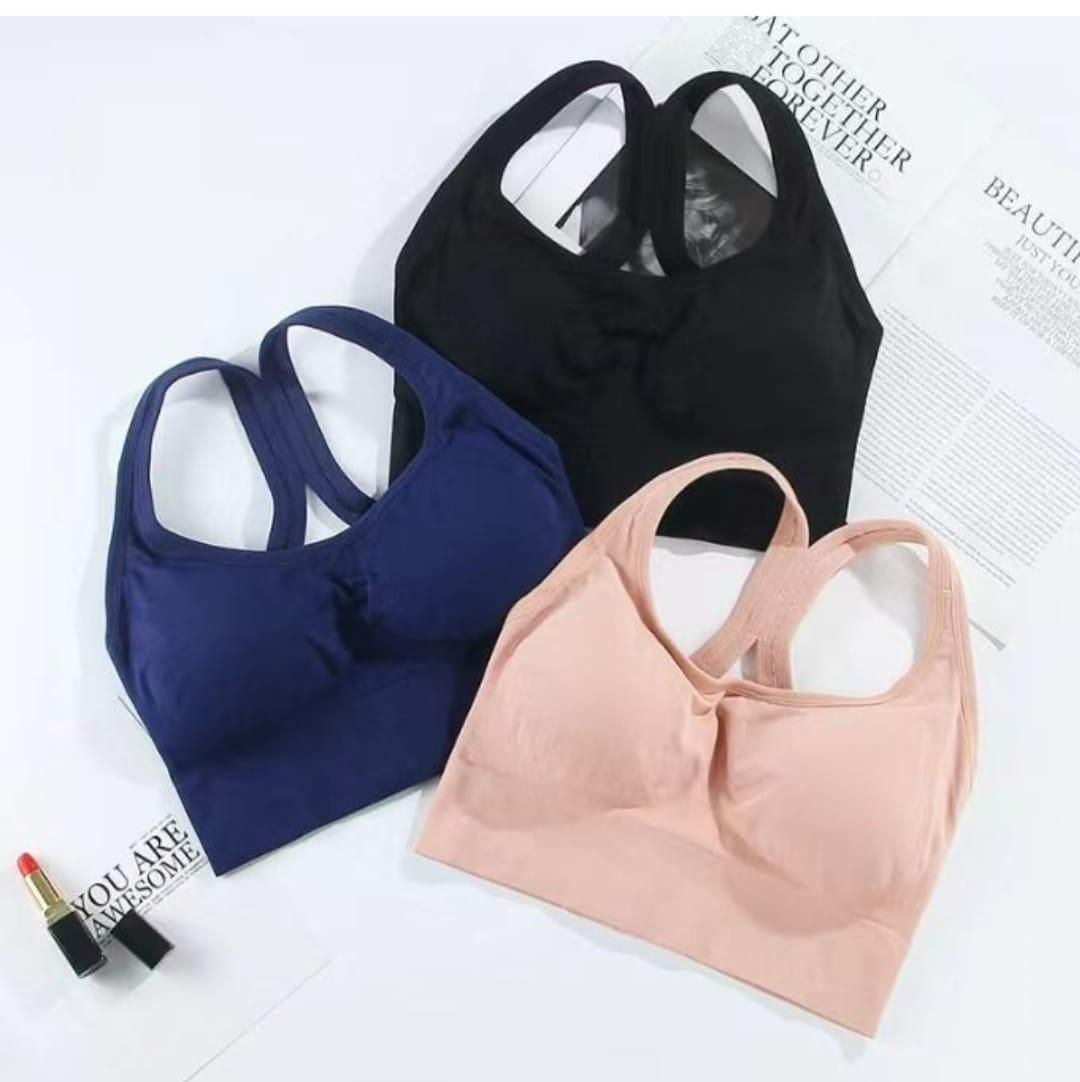 Yoga Bra Women Shockproof Sports Bra Running Workout Gym Top www.trikaro.com