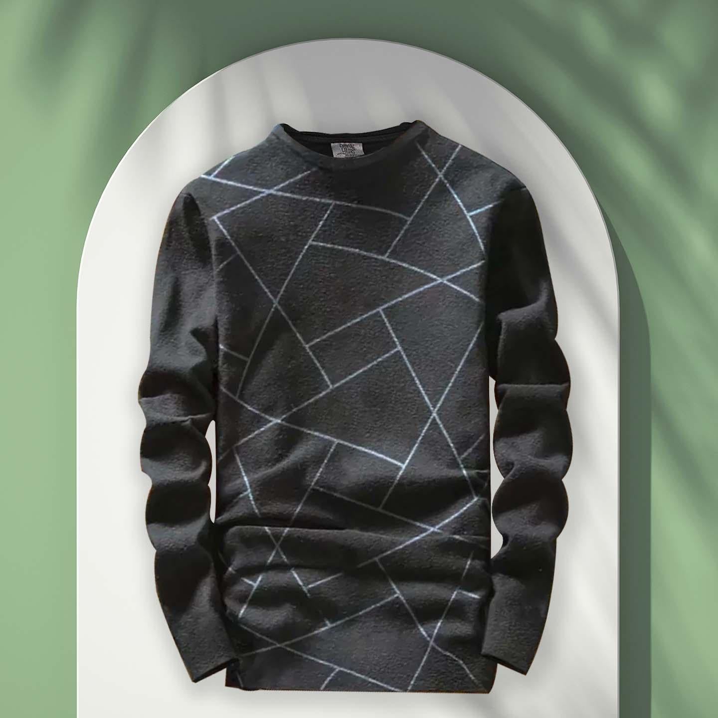 Cotton Blend Stripes Full Sleeves T-Shirts by www.trikaro.com