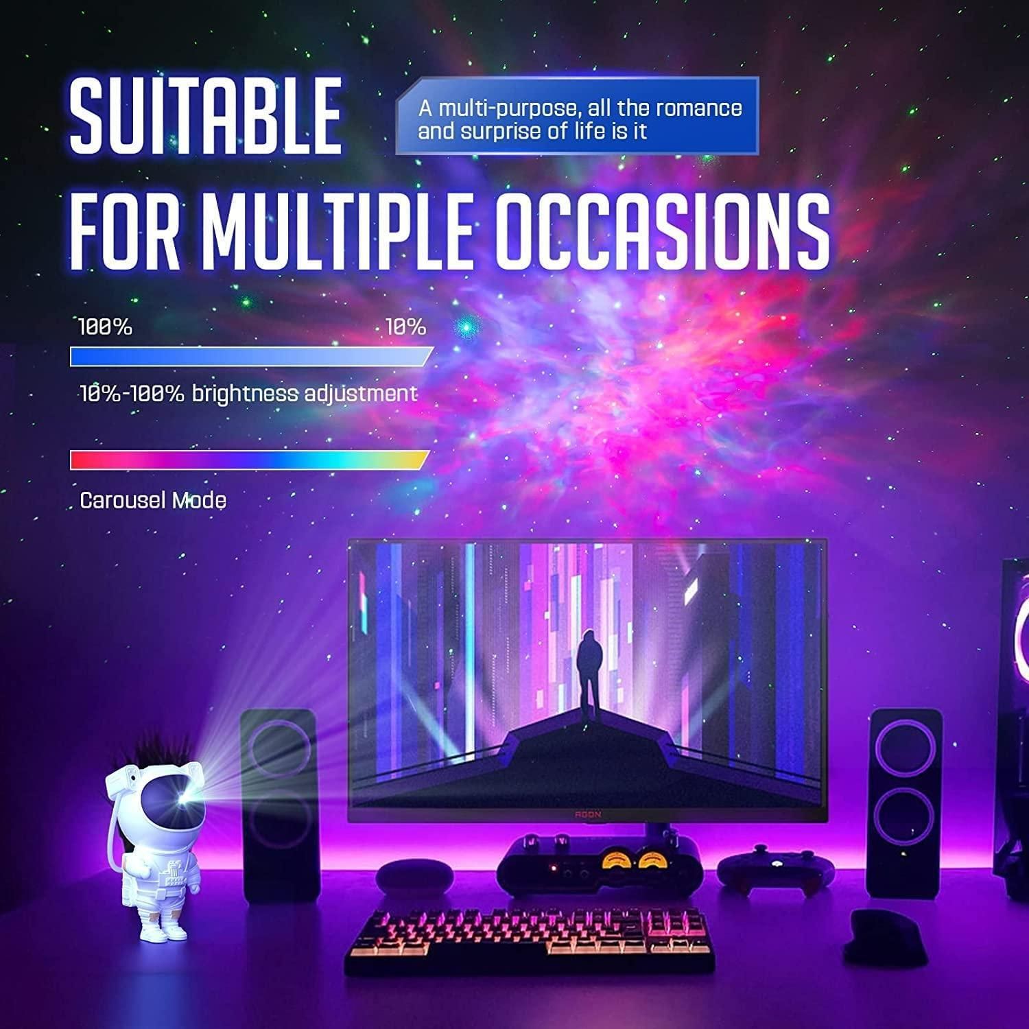 Astronaut Galaxy Projector - 360 Magnetic Head Rotation, Remote Control www.trikaro.com